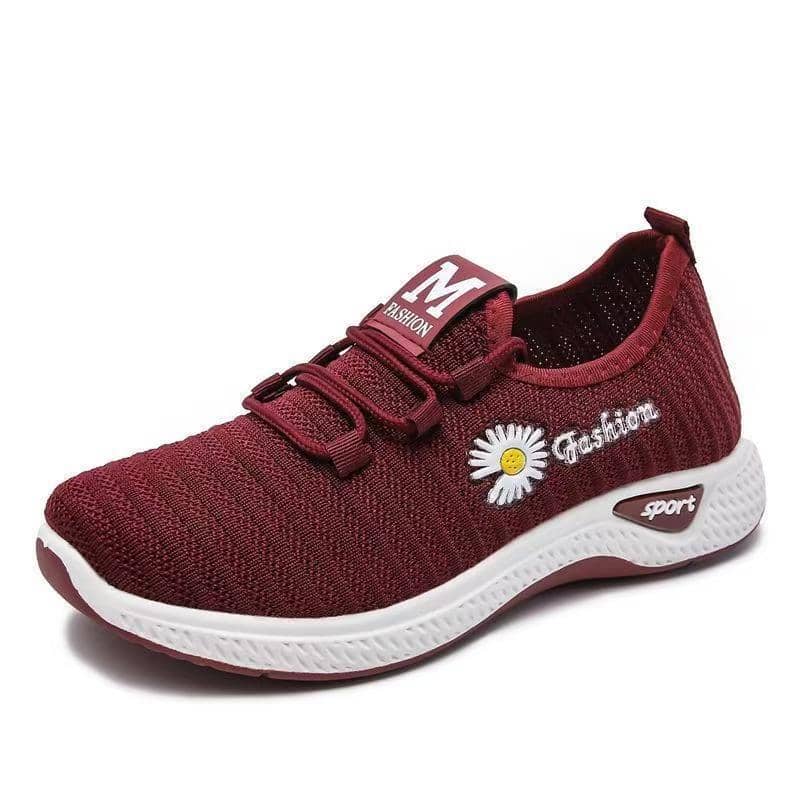 New Flyknit Women's Athletic Shoes Soft Sole Slip-On Casual Walking Shoes Anti-Slip