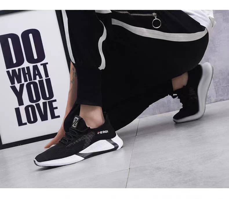 2023 Summer New Mesh Shoes Men's Korean Style Breathable Cloth Shoes Student Athletic Running Shoes
