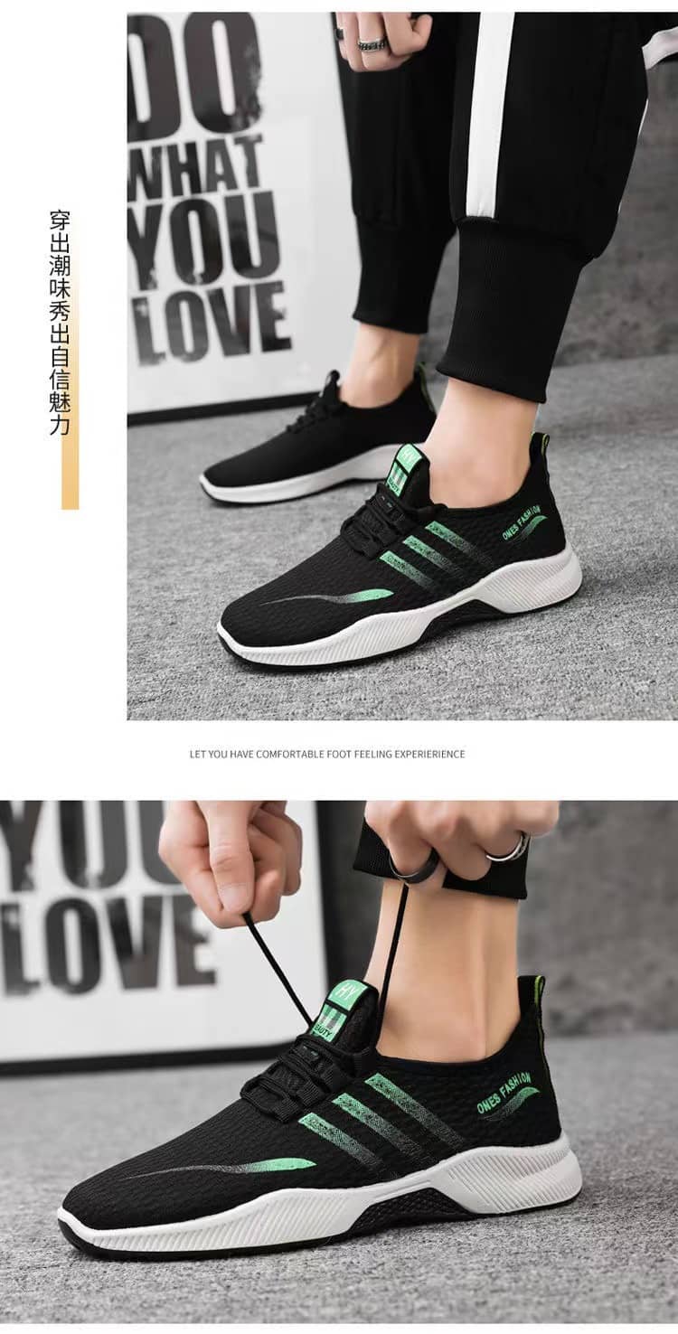 Men's Korean Style Breathable Mesh Soft Sole Casual Sneakers Running Shoes