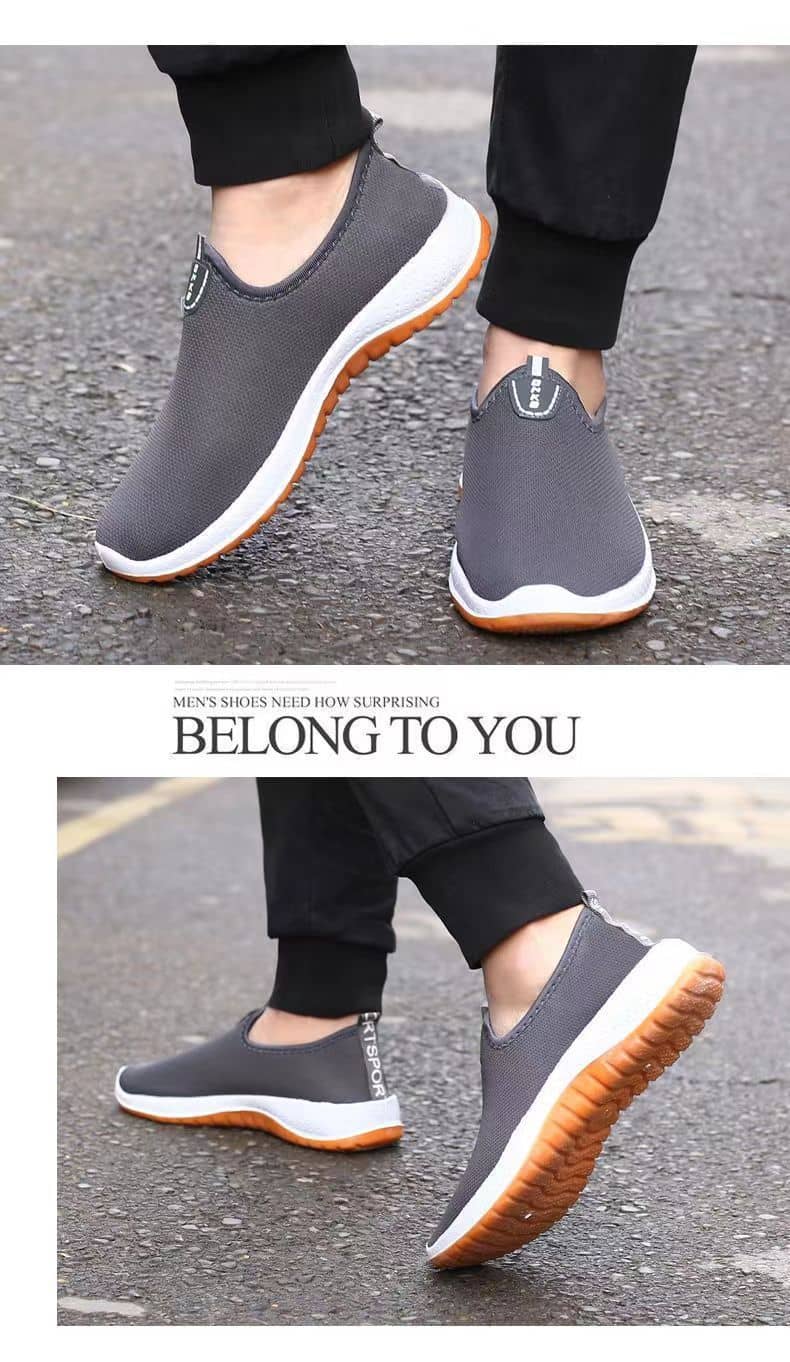 Old Beijing Cloth Shoes Thickened Rubber Sole Slip-On Lightweight Unlined Shoes for Men and Women