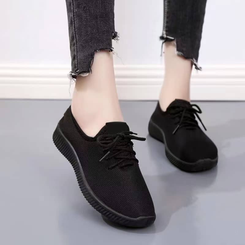 XCSH Exclusive Oteman819 Old Beijing Women's Coconut Shoes Anti-Slip Breathable Athletic Shoes Pure Black