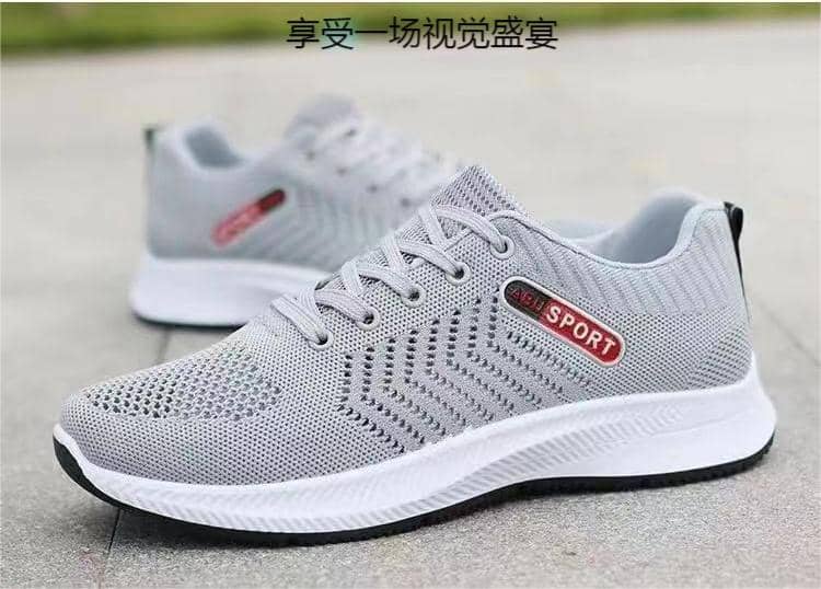 Spring New Men's Flyknit Mesh Athletic Shoes Trendy Versatile Breathable Casual Shoes Comfortable Walking Shoes