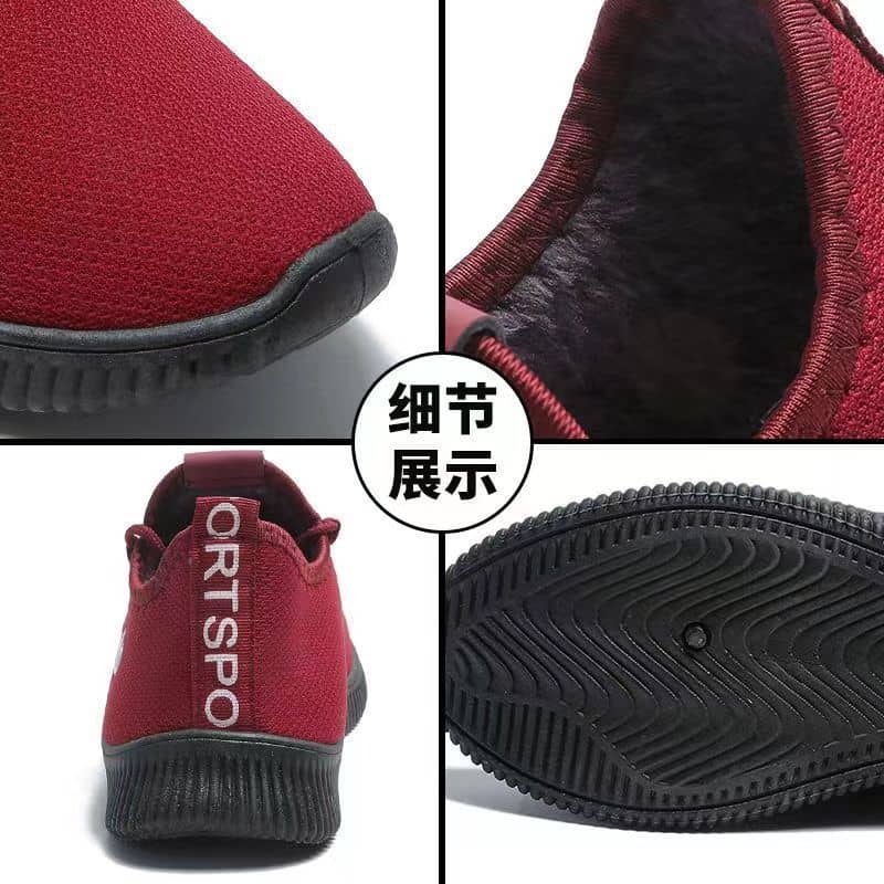Autumn Winter New Women's Casual Comfortable Mom Shoes Korean Style Middle-Aged Elderly Walking Shoes Fleece-Lined Thickened Women's Shoes