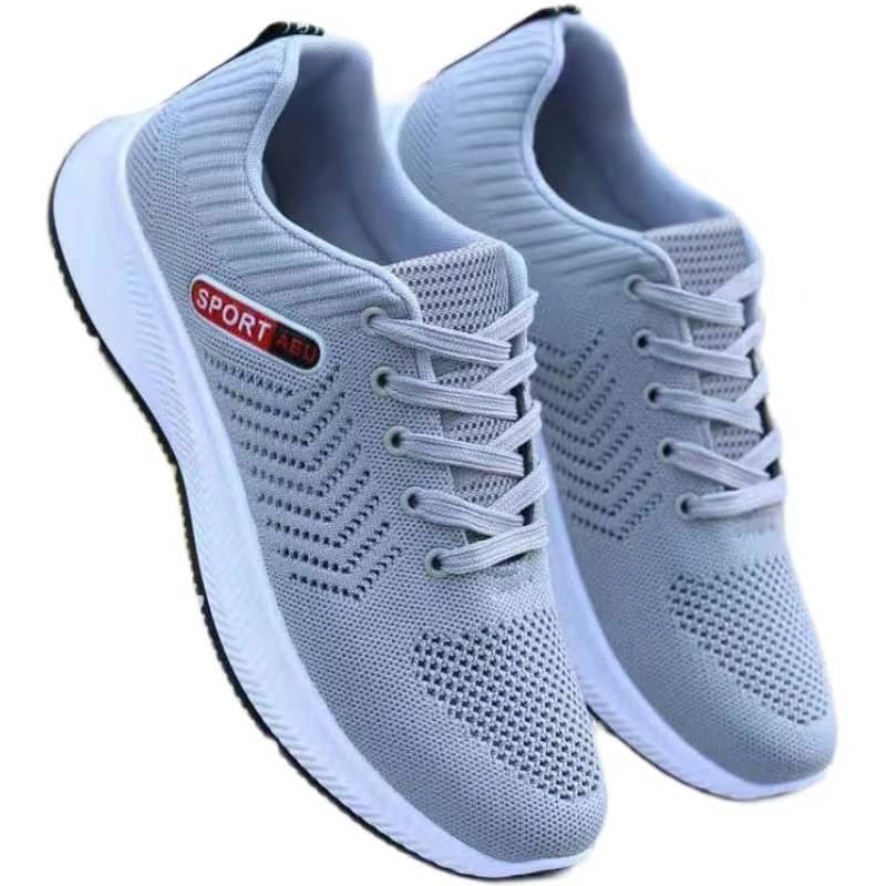 Spring New Men's Flyknit Mesh Athletic Shoes Trendy Versatile Breathable Casual Shoes Comfortable Walking Shoes