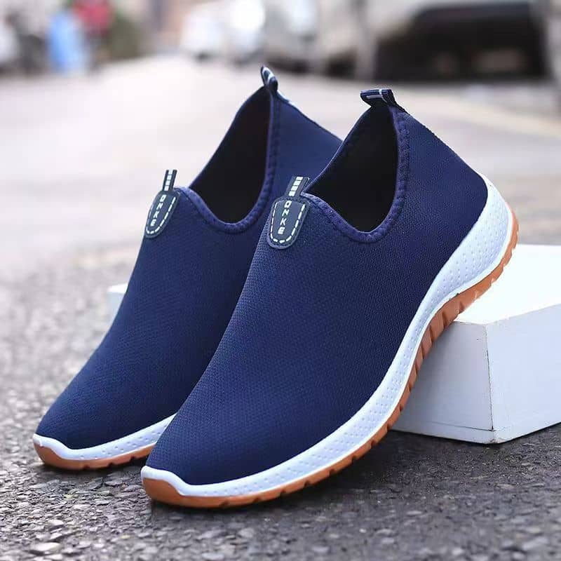 Old Beijing Cloth Shoes Thickened Rubber Sole Slip-On Lightweight Unlined Shoes for Men and Women