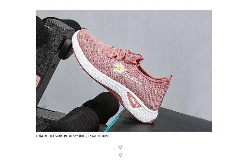 New Flyknit Women's Athletic Shoes Soft Sole Slip-On Casual Walking Shoes Anti-Slip