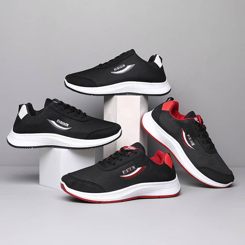 Men's Breathable Mesh Casual Athletic Sneakers Lightweight Wear-Resistant Flyknit Running Shoes
