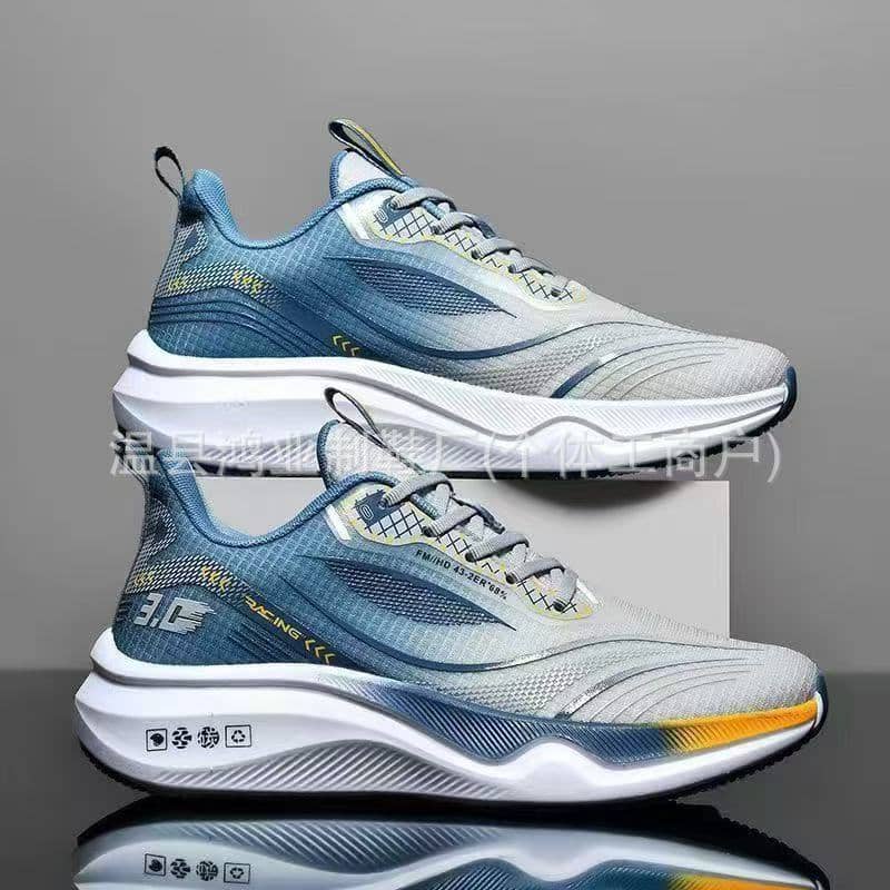 Spring Autumn Men's Ultra-Light Running Shoes Breathable Shock-Absorbing Soft Sole Mesh Sneakers