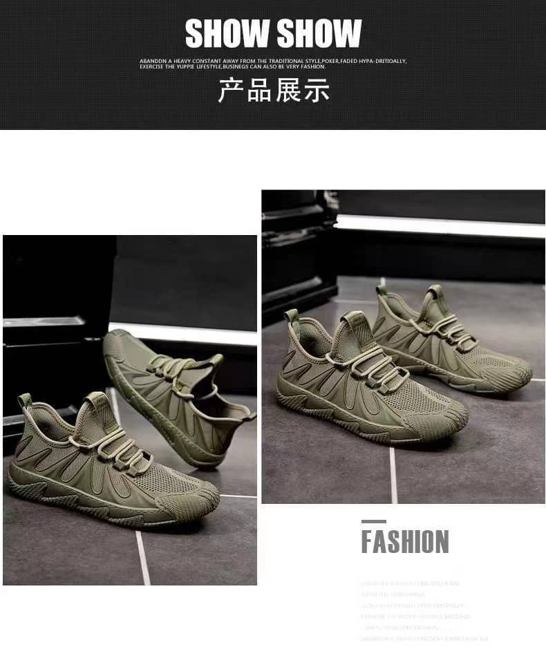 Men's Breathable Mesh Running Shoes Casual Sneakers Fashionable Work Shoes