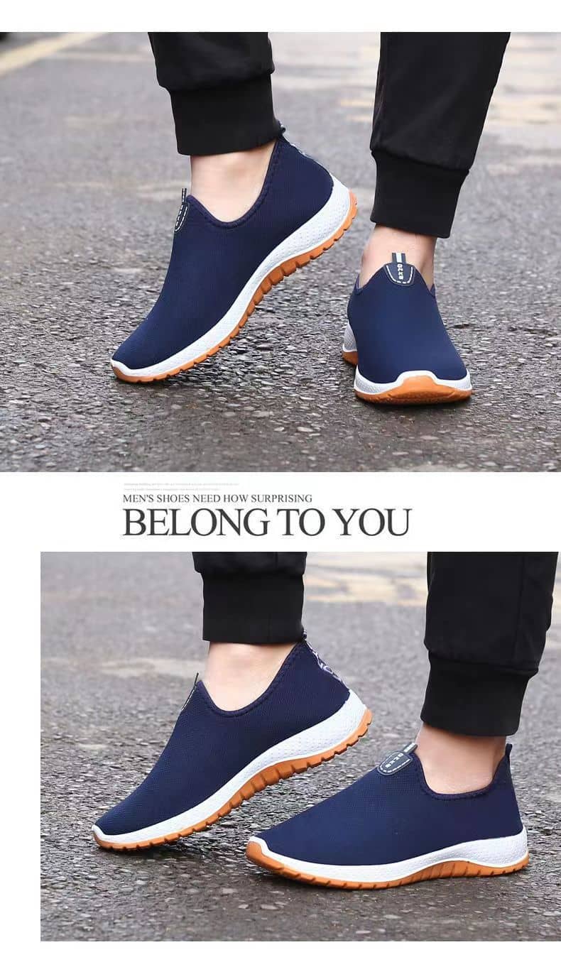 Old Beijing Cloth Shoes Thickened Rubber Sole Slip-On Lightweight Unlined Shoes for Men and Women