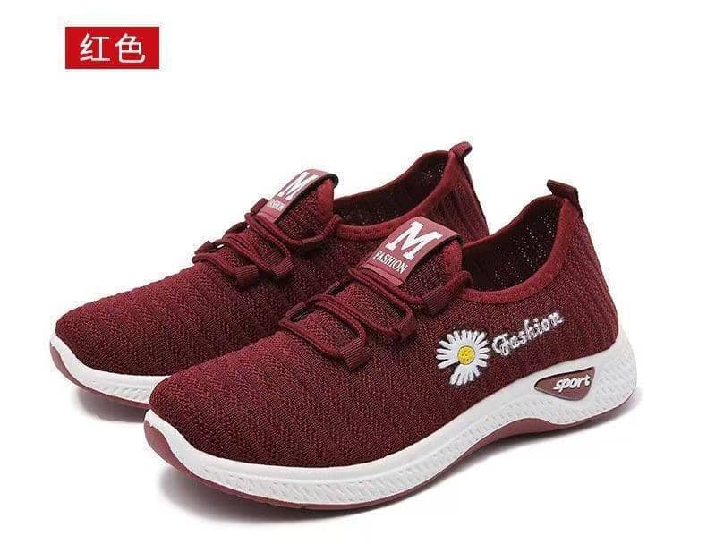 New Women's Flyknit Athletic Shoes Soft Sole Anti-Slip Breathable Dance Walking Sneakers