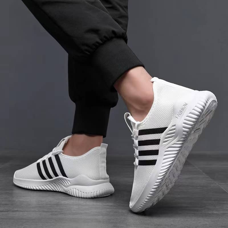 New Spring & Autumn Unisex Breathable Mesh Sneakers Korean Style Student Running Shoes Anti-Slip Athletic Shoes for Men