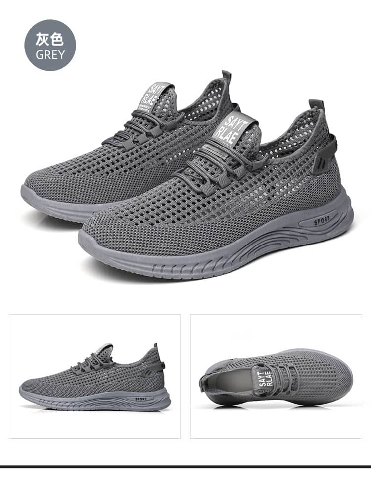 2023 Summer New Breathable Flyknit Lightweight Anti-Slip Wear-Resistant Walking Ultra-Light Men's Shoes