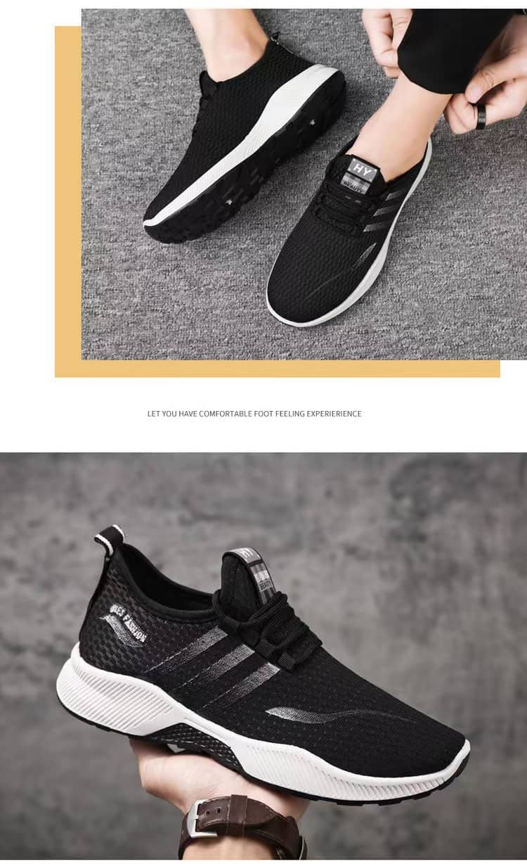 Men's Korean Style Breathable Mesh Soft Sole Casual Sneakers Running Shoes