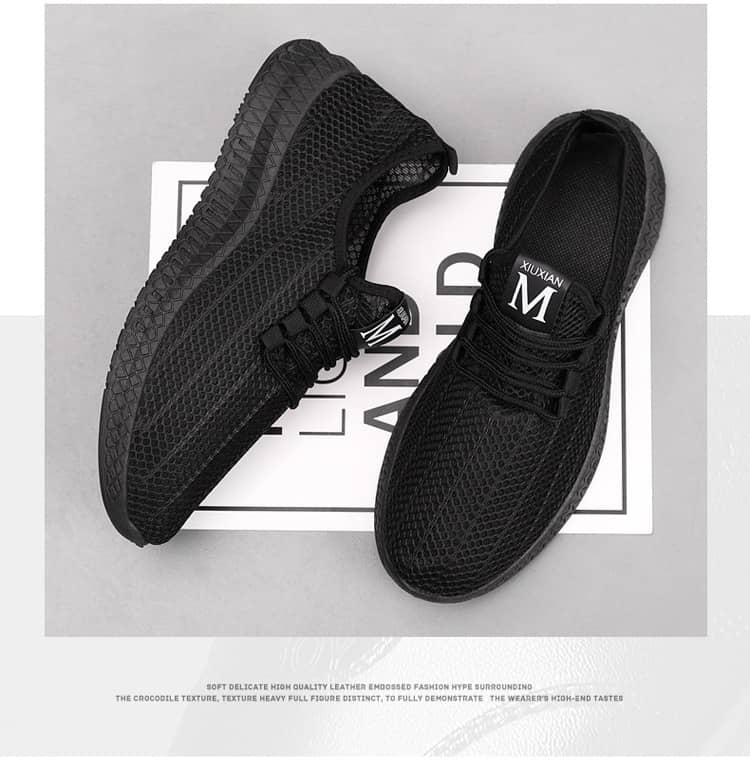 Men's Breathable Mesh Sneakers Soft Sole Comfortable Casual Athletic Shoes Anti-Slip Wear-Resistant