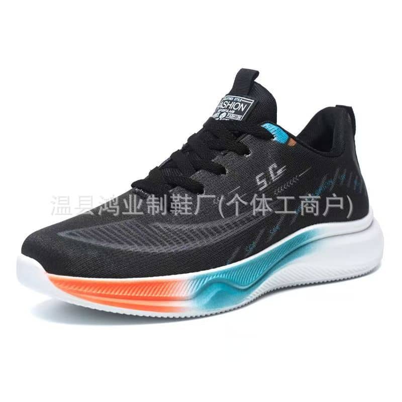 Spring Autumn Men's Ultra-Light Running Shoes Breathable Shock-Absorbing Soft Sole Mesh Sneakers