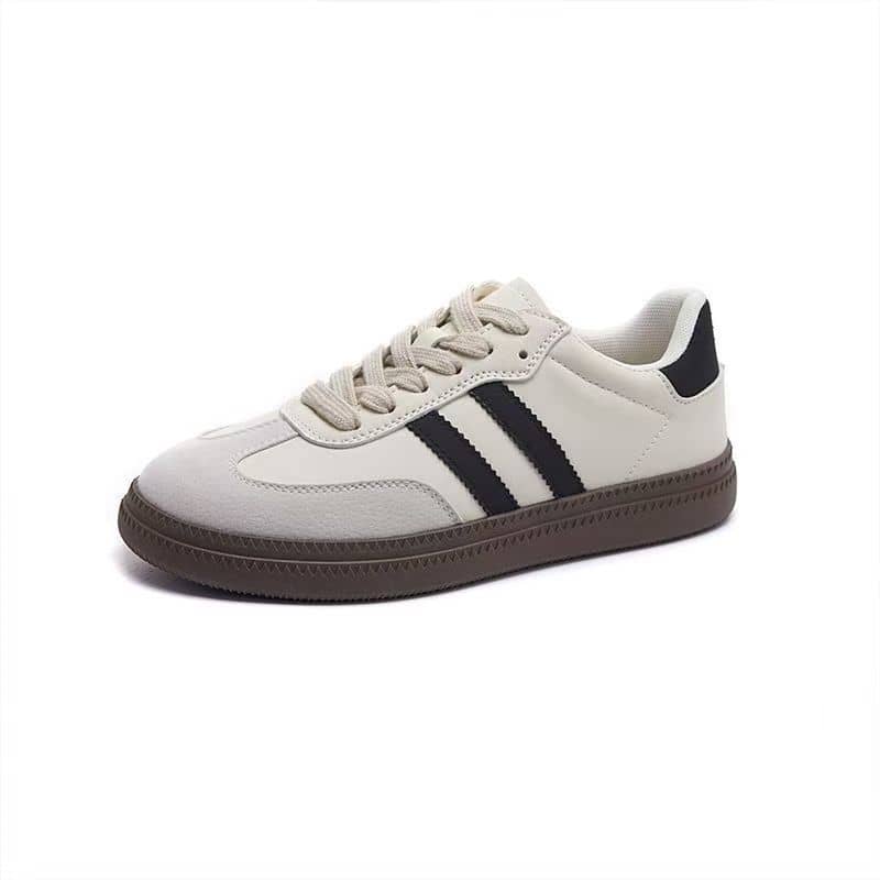 German Army Trainer Style Unisex White Sneakers Casual Sports Shoes Couple Style Campus