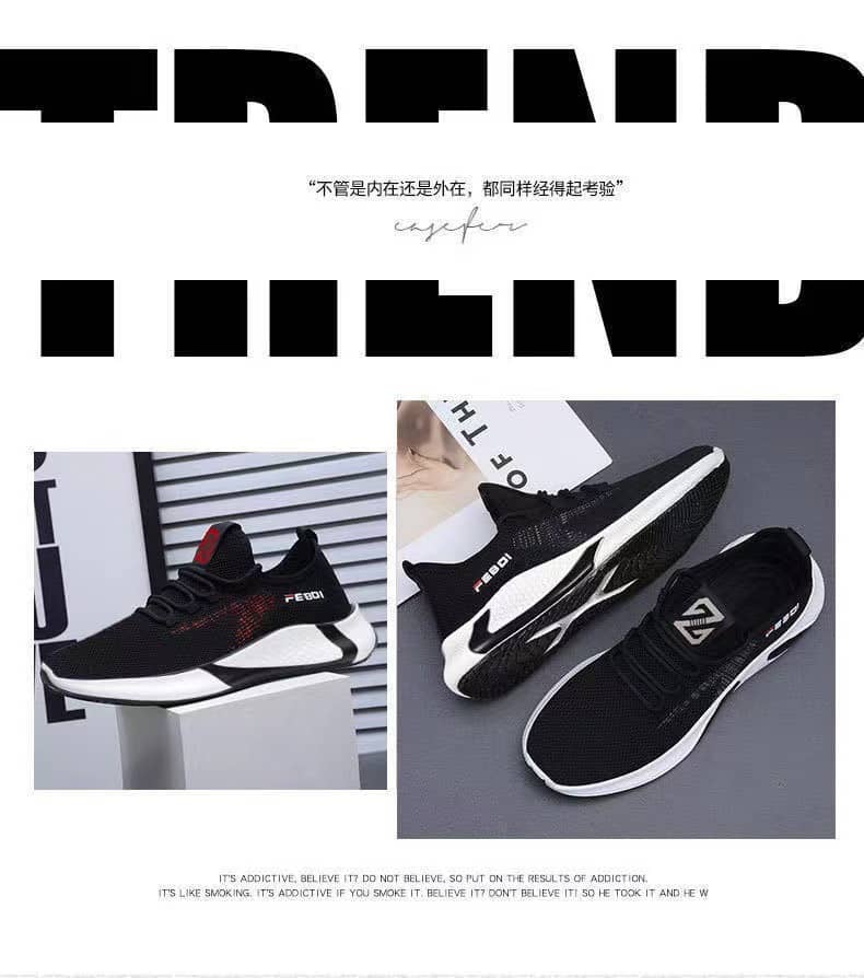 2023 Summer New Mesh Shoes Men's Korean Style Breathable Cloth Shoes Student Athletic Running Shoes