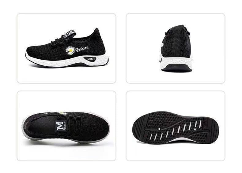 New Flyknit Women's Athletic Shoes Soft Sole Slip-On Casual Walking Shoes Anti-Slip