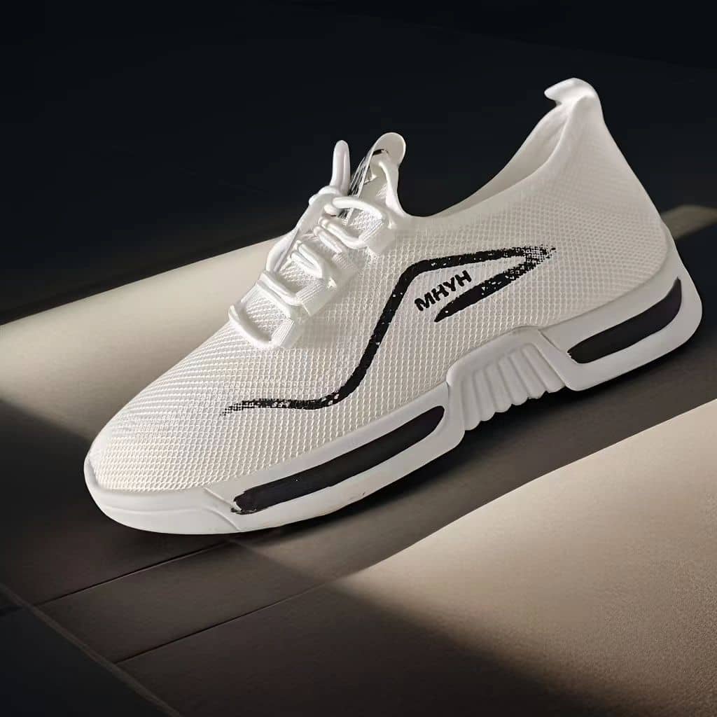 Men's Korean Style Casual Canvas Shoes Breathable Mesh Sneakers Student Athletic Running Shoes