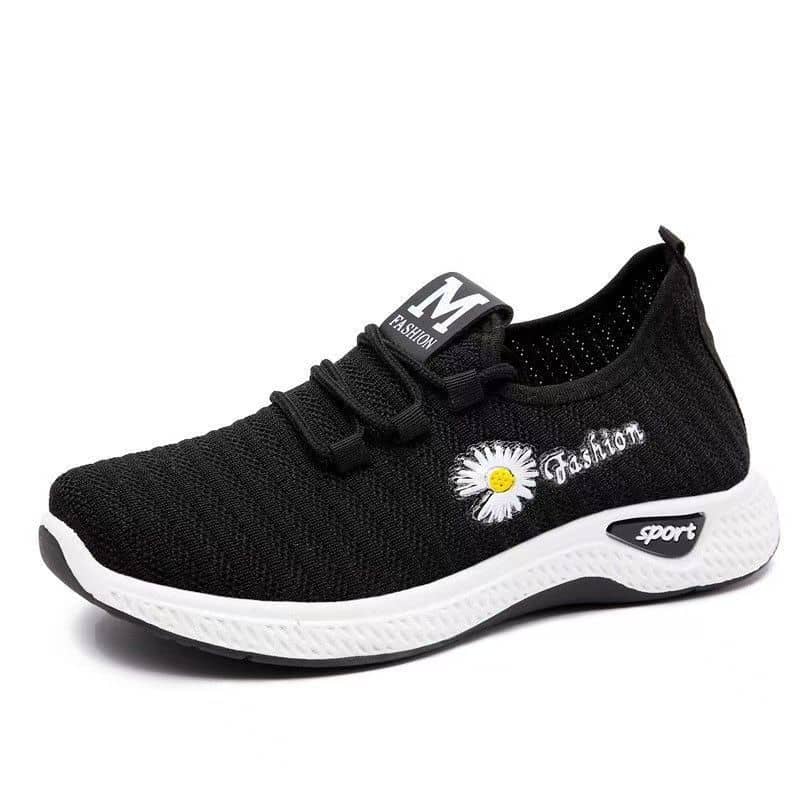New Flyknit Women's Athletic Shoes Soft Sole Slip-On Casual Walking Shoes Anti-Slip