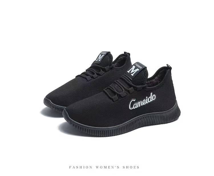 New Autumn Winter Women's Walking Shoes Comfortable Breathable Slip-On Fleece-Lined Thickened
