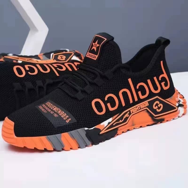 Men's Korean Style Casual Trendy Cloth Shoes Breathable Mesh Shoes Student Athletic Running Shoes