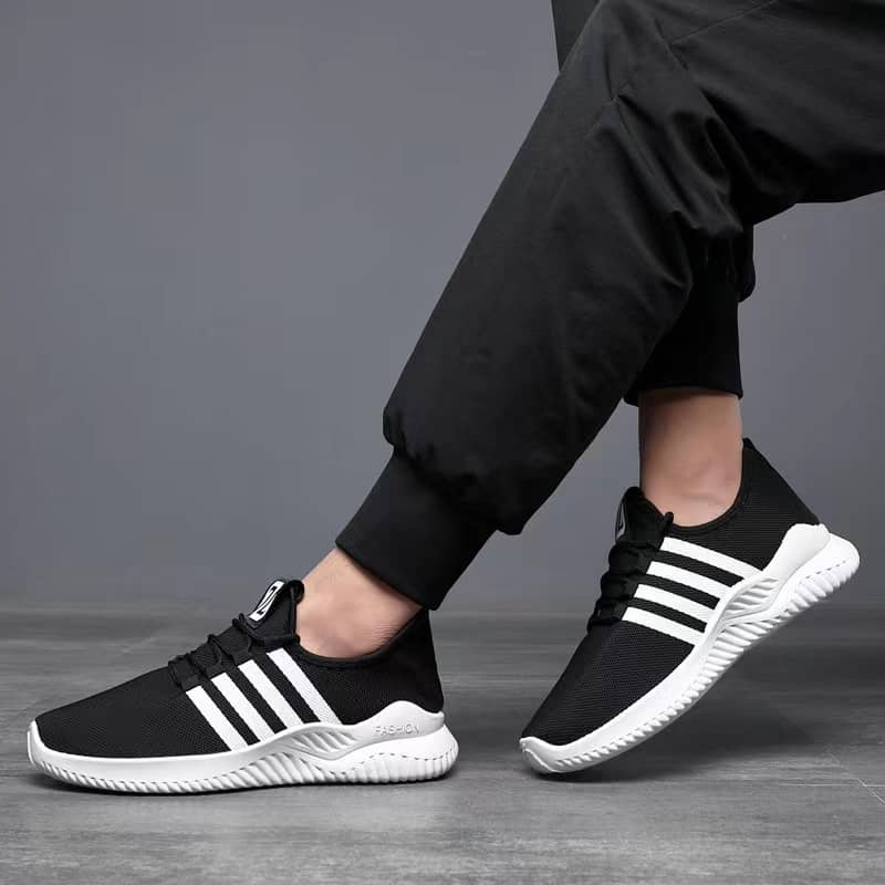 New Spring & Autumn Unisex Breathable Mesh Sneakers Korean Style Student Running Shoes Anti-Slip Athletic Shoes for Men