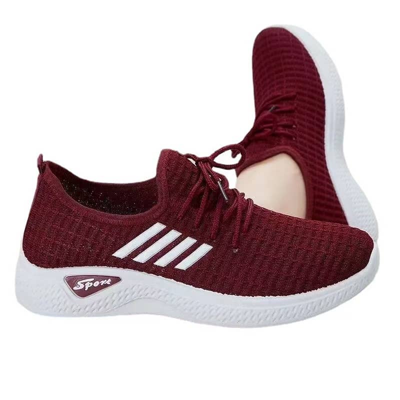 Women's Flyknit Athletic Shoes Soft Sole Slip-On Casual Walking Shoes Breathable Anti-Slip
