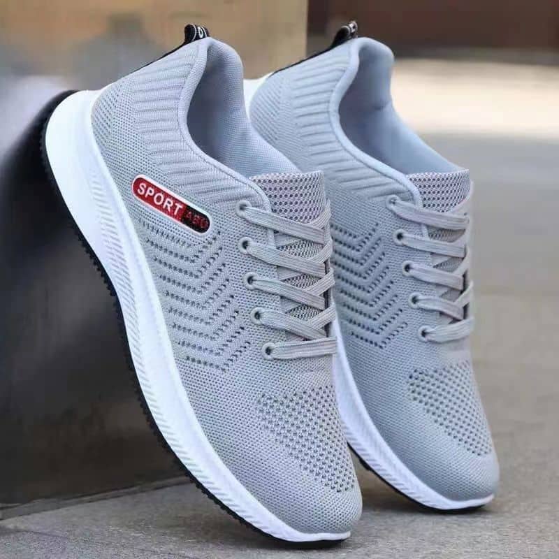 Spring New Men's Flyknit Mesh Athletic Shoes Trendy Versatile Breathable Casual Shoes Comfortable Walking Shoes