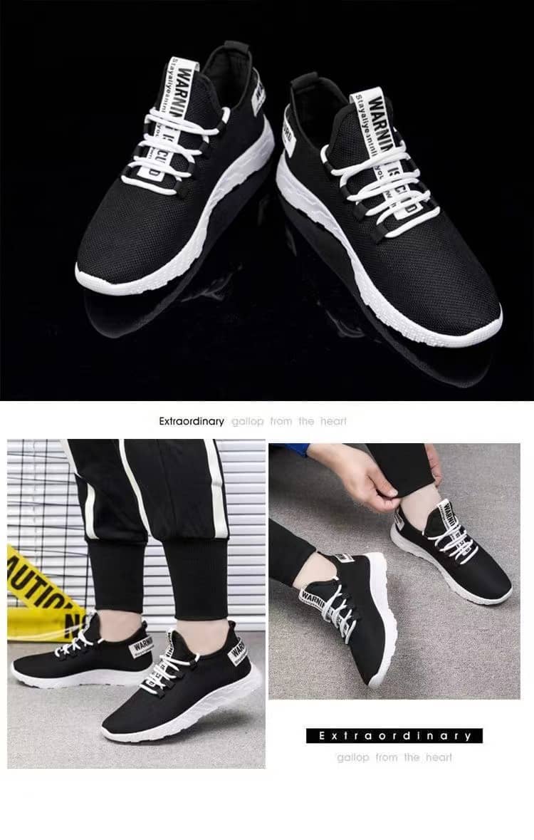 Men's Korean Style Casual Canvas Shoes Breathable Mesh Sneakers Student Athletic Running Shoes