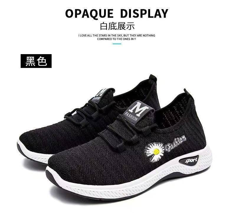 New Flyknit Women's Athletic Shoes Soft Sole Slip-On Casual Walking Shoes Anti-Slip
