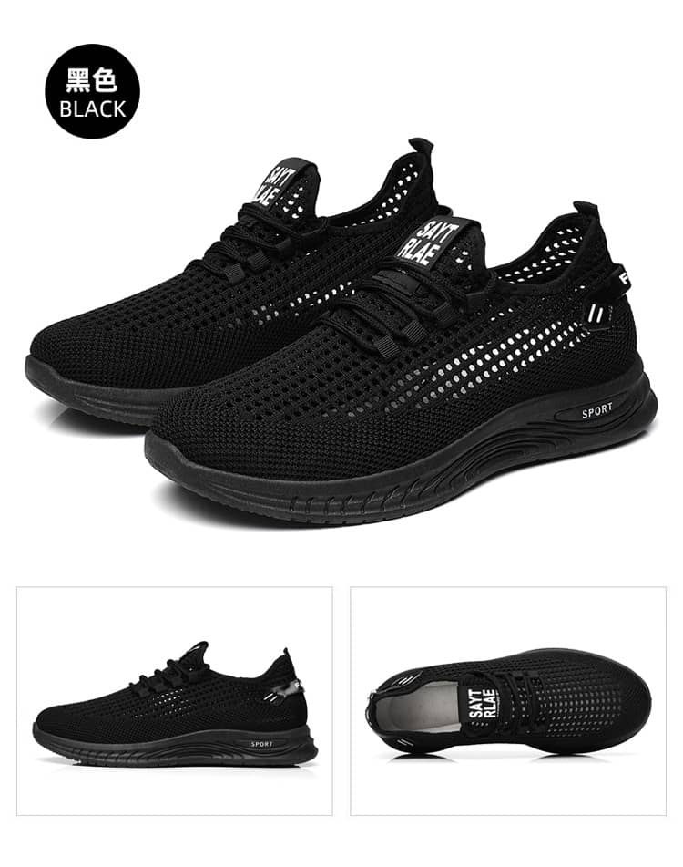 2023 Summer New Breathable Flyknit Lightweight Anti-Slip Wear-Resistant Walking Ultra-Light Men's Shoes