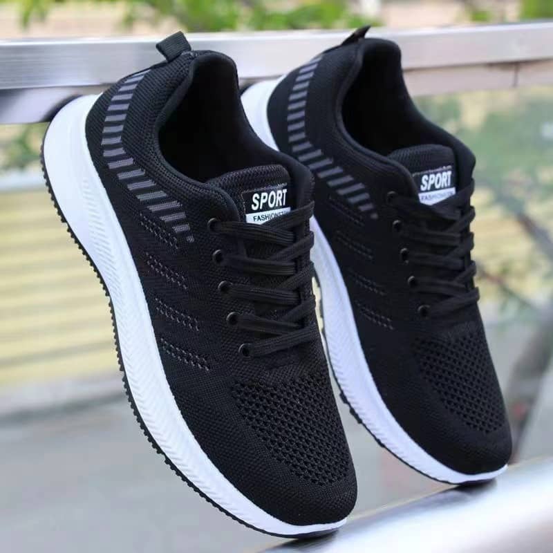 Men's Flyknit Mesh Breathable Casual Walking Shoes All-Season Comfortable Lightweight Sneakers