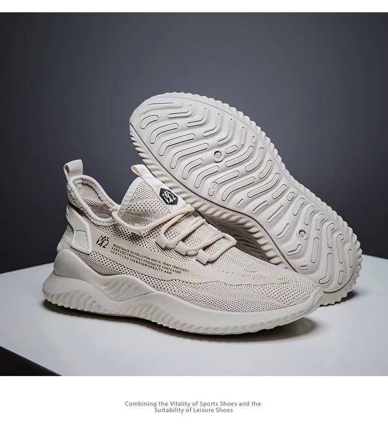 Men's Four Seasons Casual Comfortable Mesh Shoes Student Running Shoes Trendy Shoes Anti-Slip Coconut Shoes