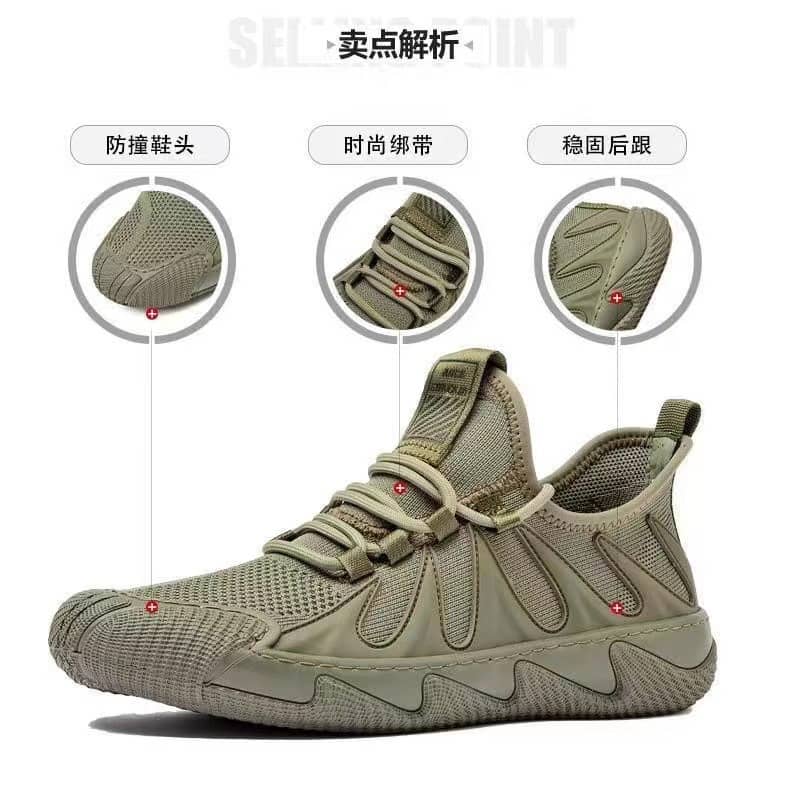 Men's Breathable Mesh Running Shoes Casual Sneakers Fashionable Work Shoes