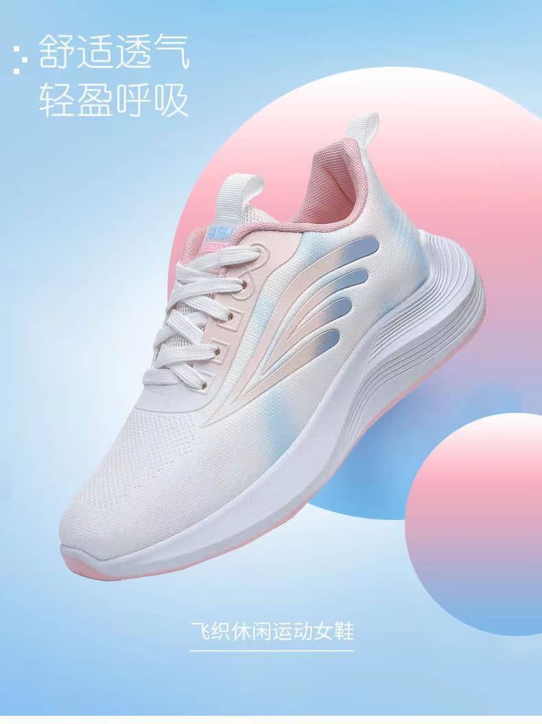 Women's Flyknit Mesh Athletic Shoes Platform Fashion Dad Shoes Anti-Slip Running Shoes