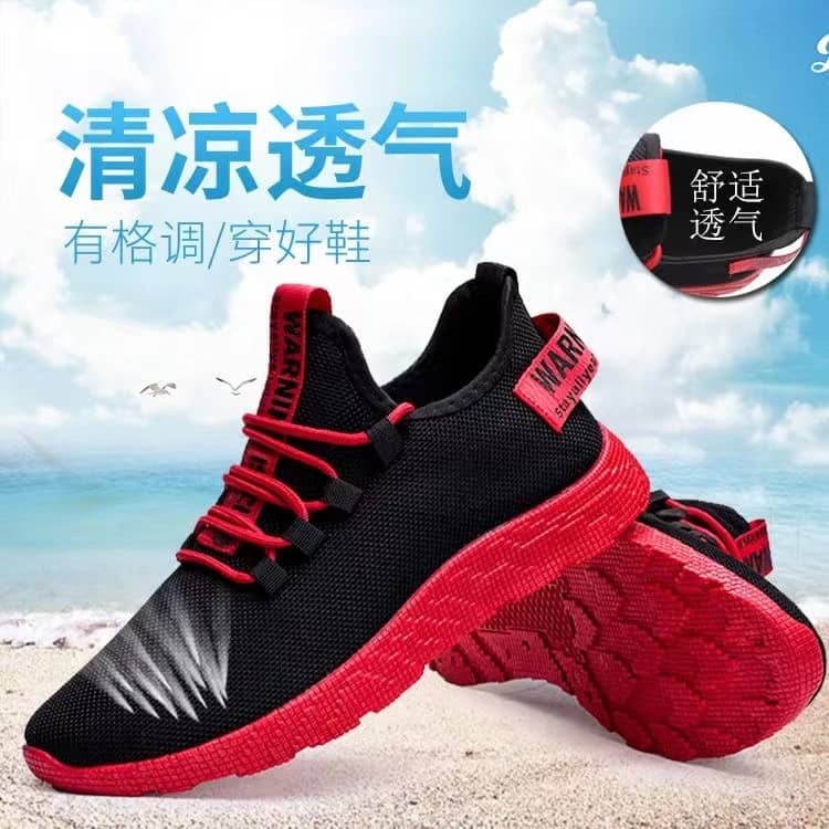 Men's Korean Style Casual Canvas Shoes Breathable Mesh Sneakers Student Athletic Running Shoes
