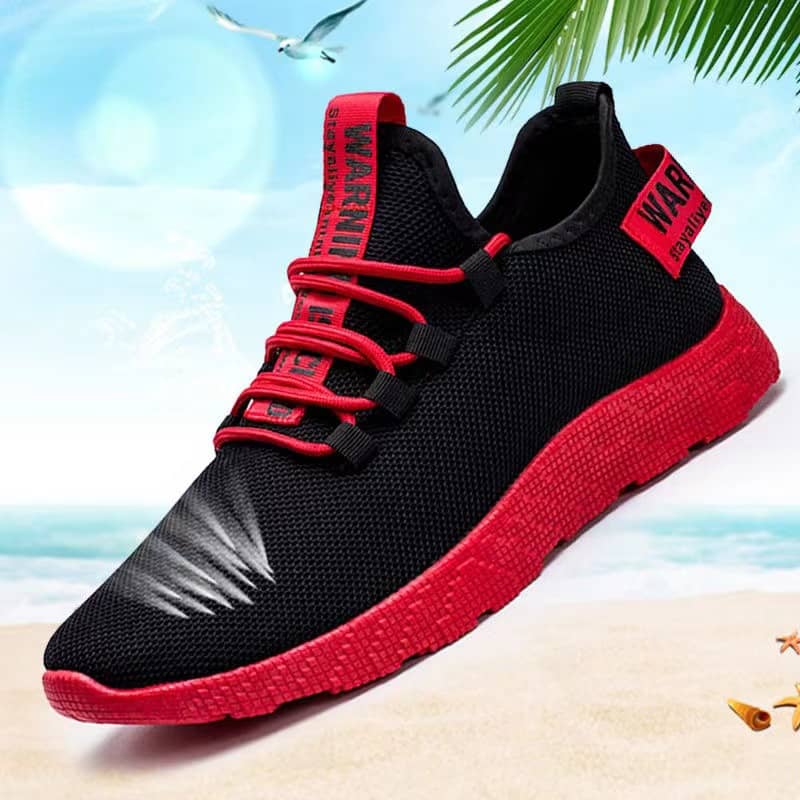Men's Korean Style Casual Canvas Shoes Breathable Mesh Sneakers Student Athletic Running Shoes