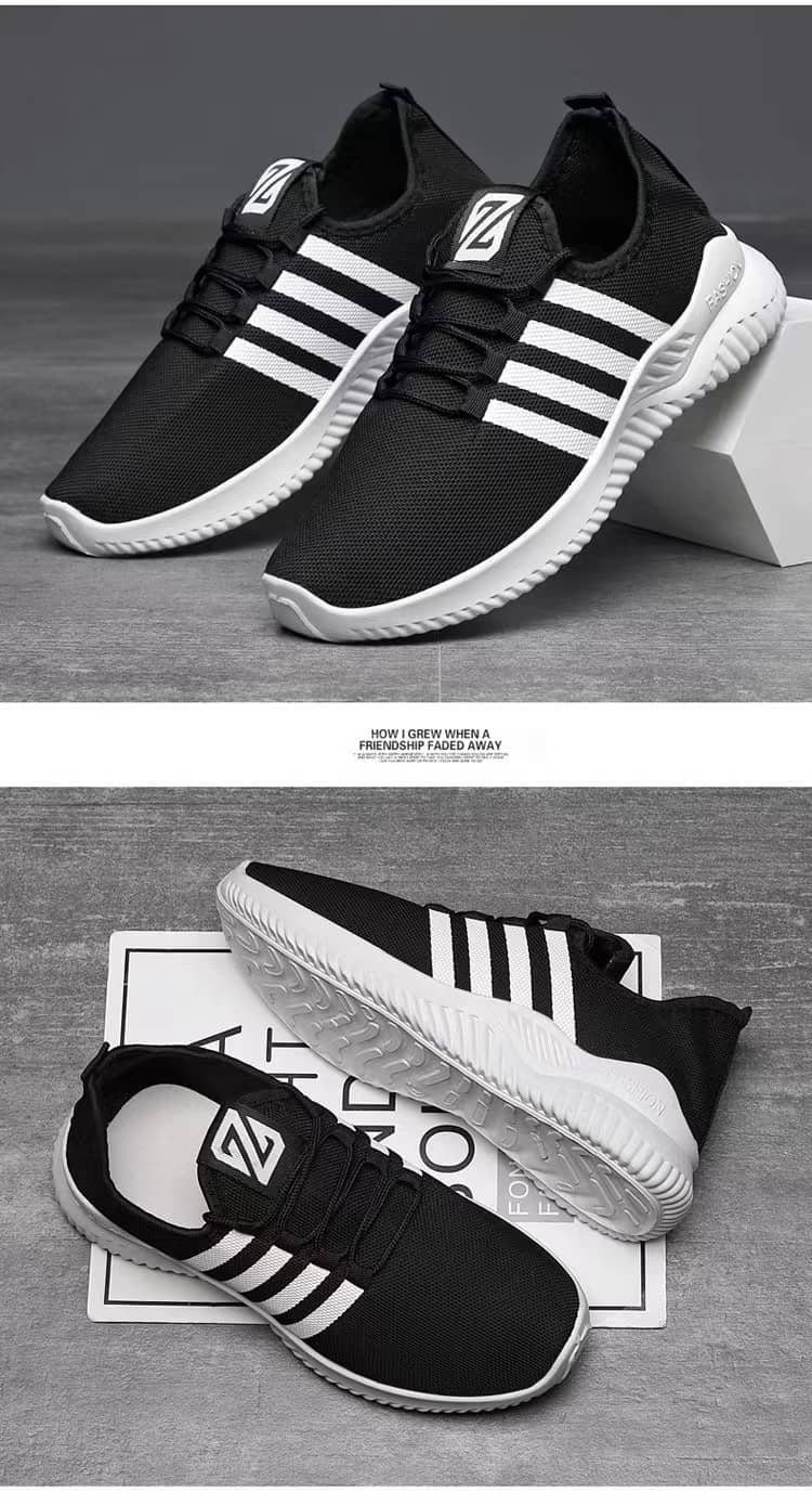 New Spring & Autumn Unisex Breathable Mesh Sneakers Korean Style Student Running Shoes Anti-Slip Athletic Shoes for Men