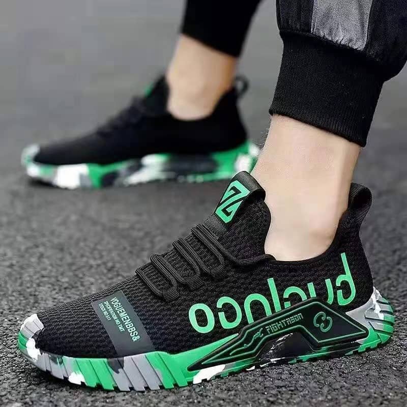 Men's Korean Style Casual Trendy Cloth Shoes Breathable Mesh Shoes Student Athletic Running Shoes