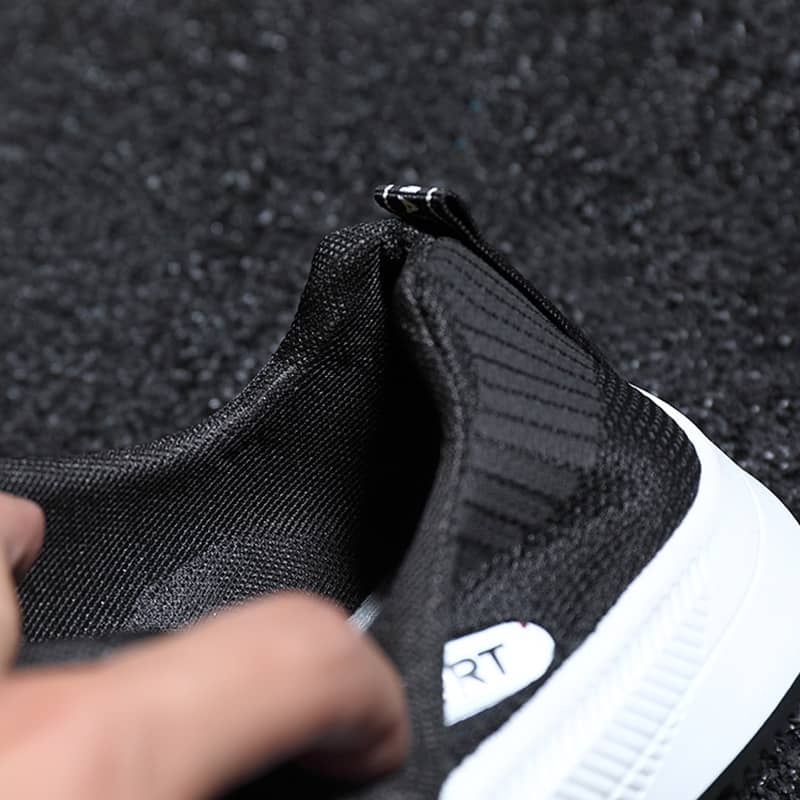 Men's Breathable Flyknit Mesh Casual Athletic Running Shoes Lightweight Wear-Resistant Comfortable Sneakers