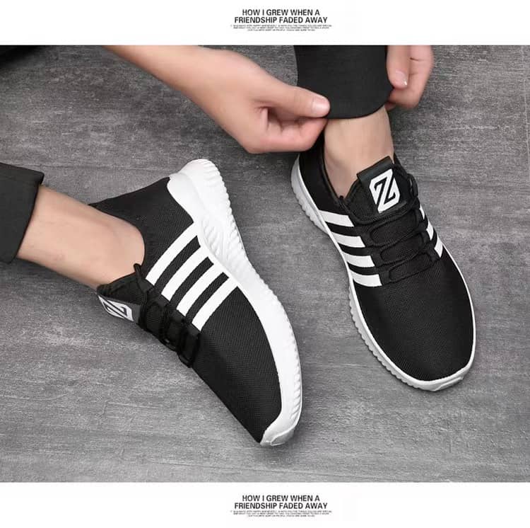 New Spring & Autumn Unisex Breathable Mesh Sneakers Korean Style Student Running Shoes Anti-Slip Athletic Shoes for Men