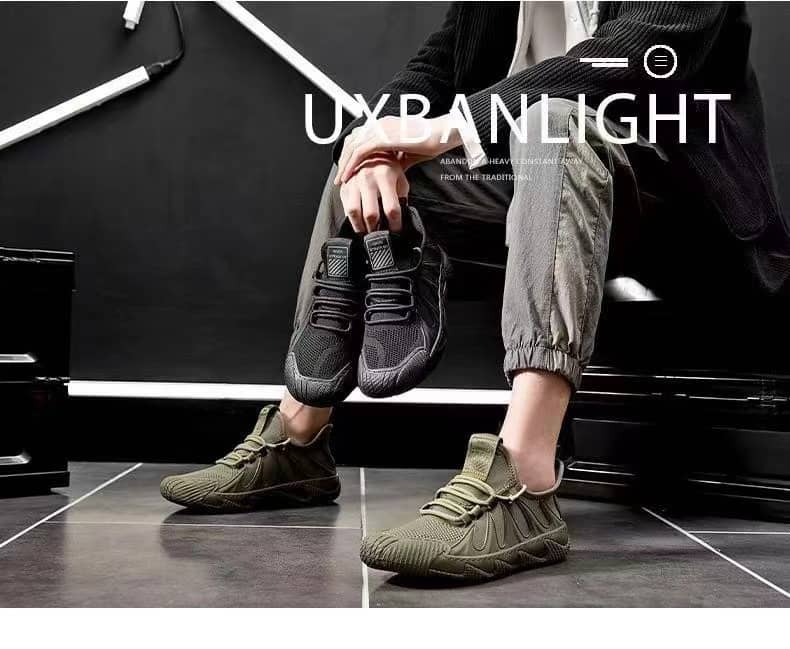 Men's Breathable Mesh Running Shoes Casual Sneakers Fashionable Work Shoes