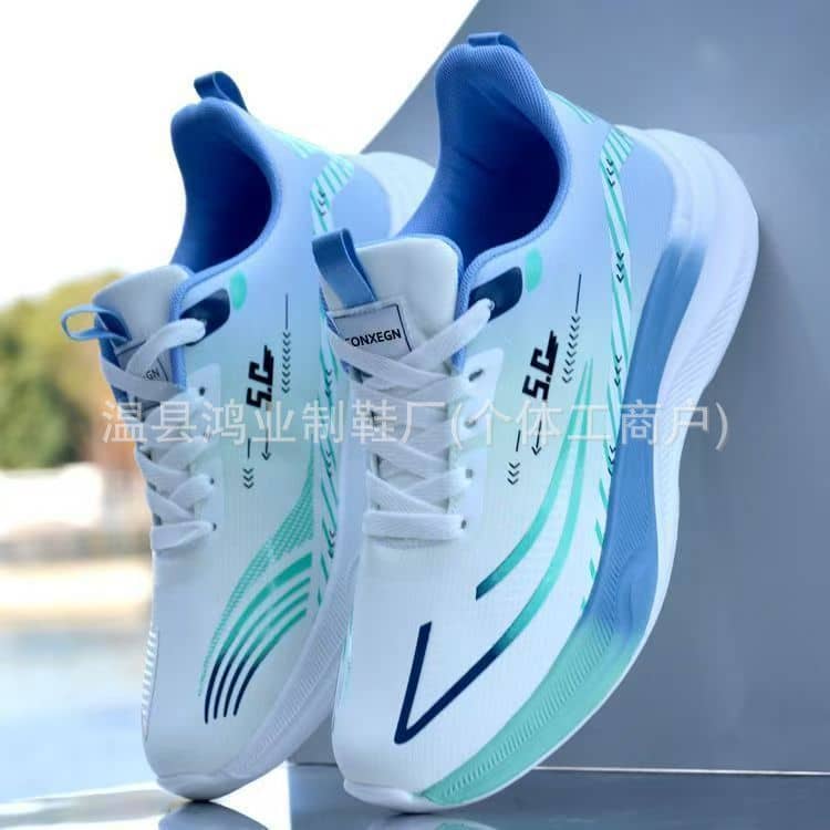 Spring Autumn Men's Ultra-Light Running Shoes Breathable Shock-Absorbing Soft Sole Mesh Sneakers