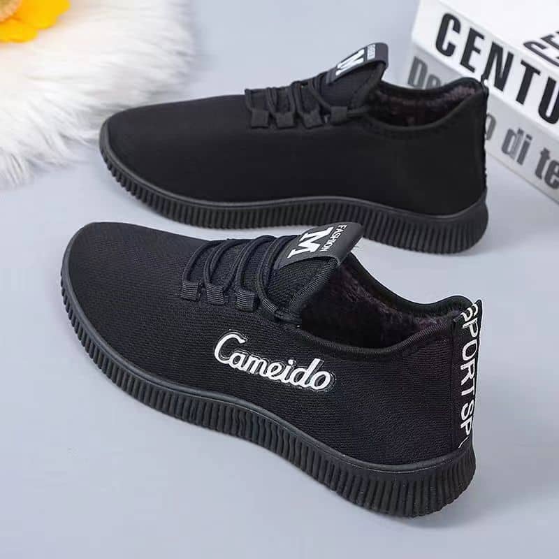 Autumn Winter New Women's Casual Comfortable Mom Shoes Korean Style Middle-Aged Elderly Walking Shoes Fleece-Lined Thickened Women's Shoes