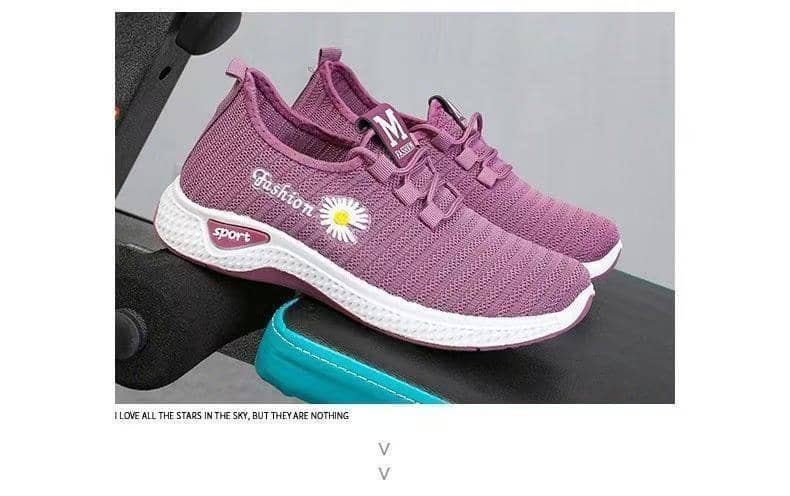 New Flyknit Women's Athletic Shoes Soft Sole Slip-On Casual Walking Shoes Anti-Slip