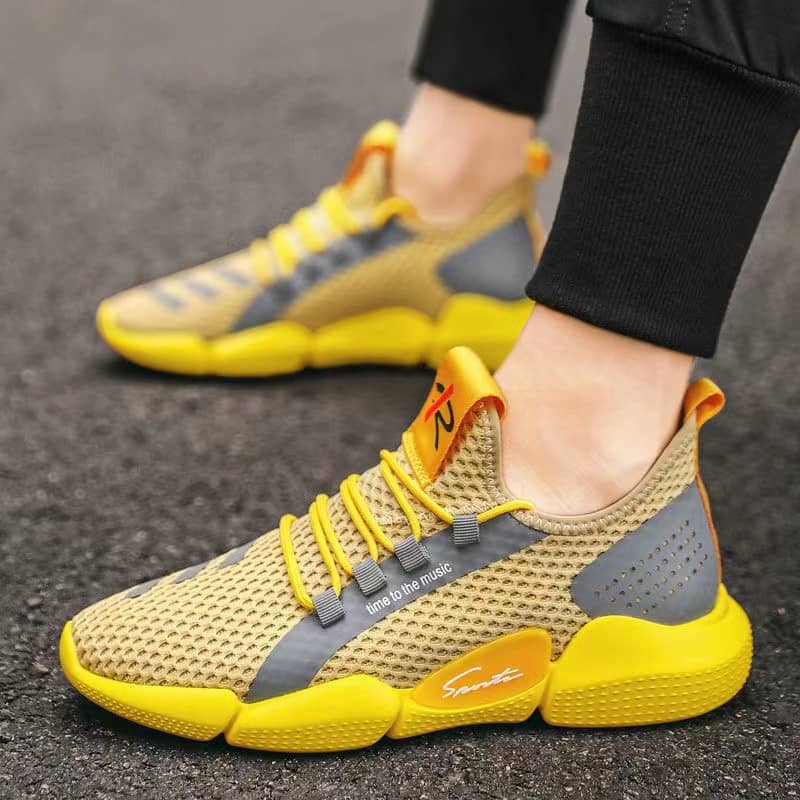 Men's Korean Style Breathable Mesh Casual Cloth Sneakers Student Running Shoes