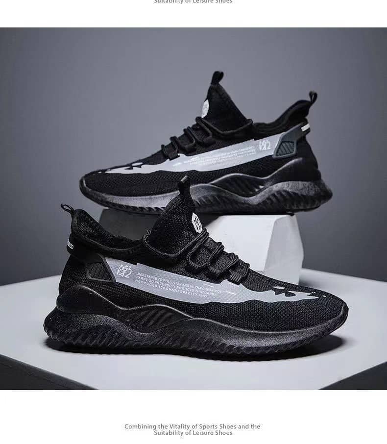 Men's Four Seasons Casual Comfortable Mesh Shoes Student Running Shoes Trendy Shoes Anti-Slip Coconut Shoes