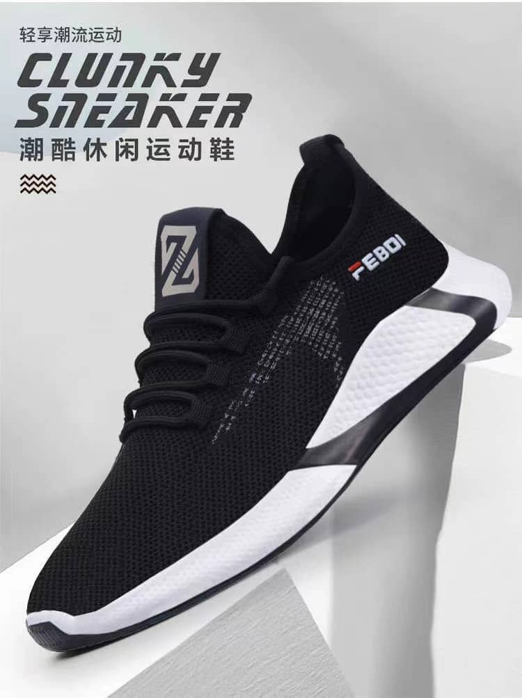 2023 Summer New Mesh Shoes Men's Korean Style Breathable Cloth Shoes Student Athletic Running Shoes